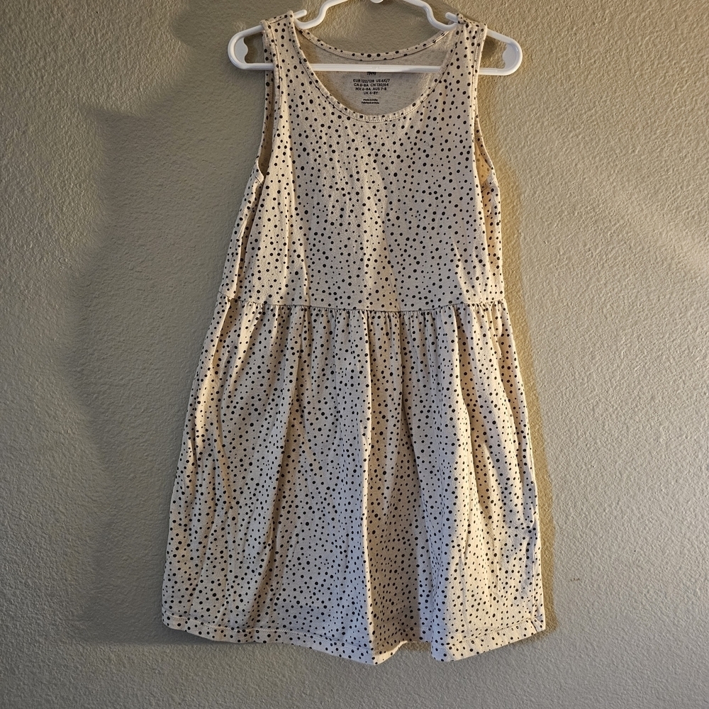 H&M Polka Dot Kids Dress in Cream and Black - Picture 3 of 5